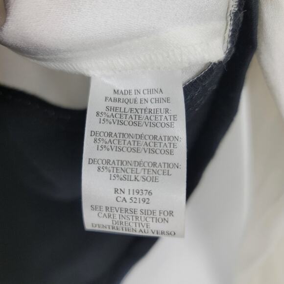 Helmut Lang Zipper Back Black and White Colorblock Blouse Top Size P/XS - Picture 5 of 7